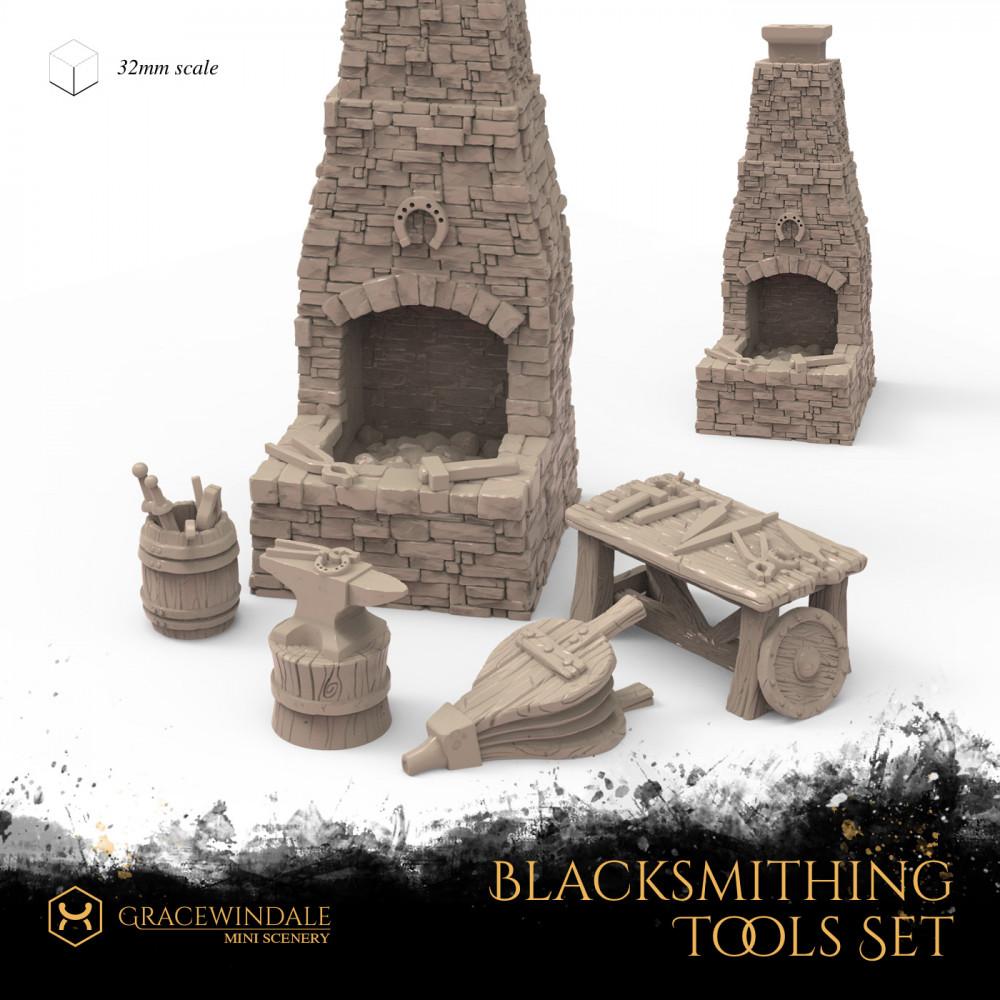 Blacksmith Tools Set 3d model