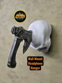 SciFi Tech Axe - Headphone Hanger - Skull 3d model