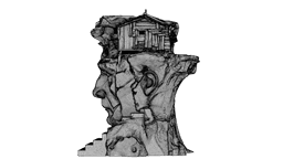 Abstract Sculpture - House Inside the Head 3d model