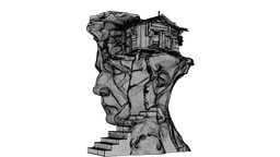 Abstract Sculpture - House Inside the Head 3d model