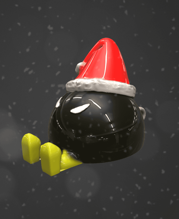 Mario Bobomb Christmas Decoration 3d model