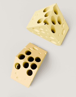 Cheese Slice Pen Holder 3d model