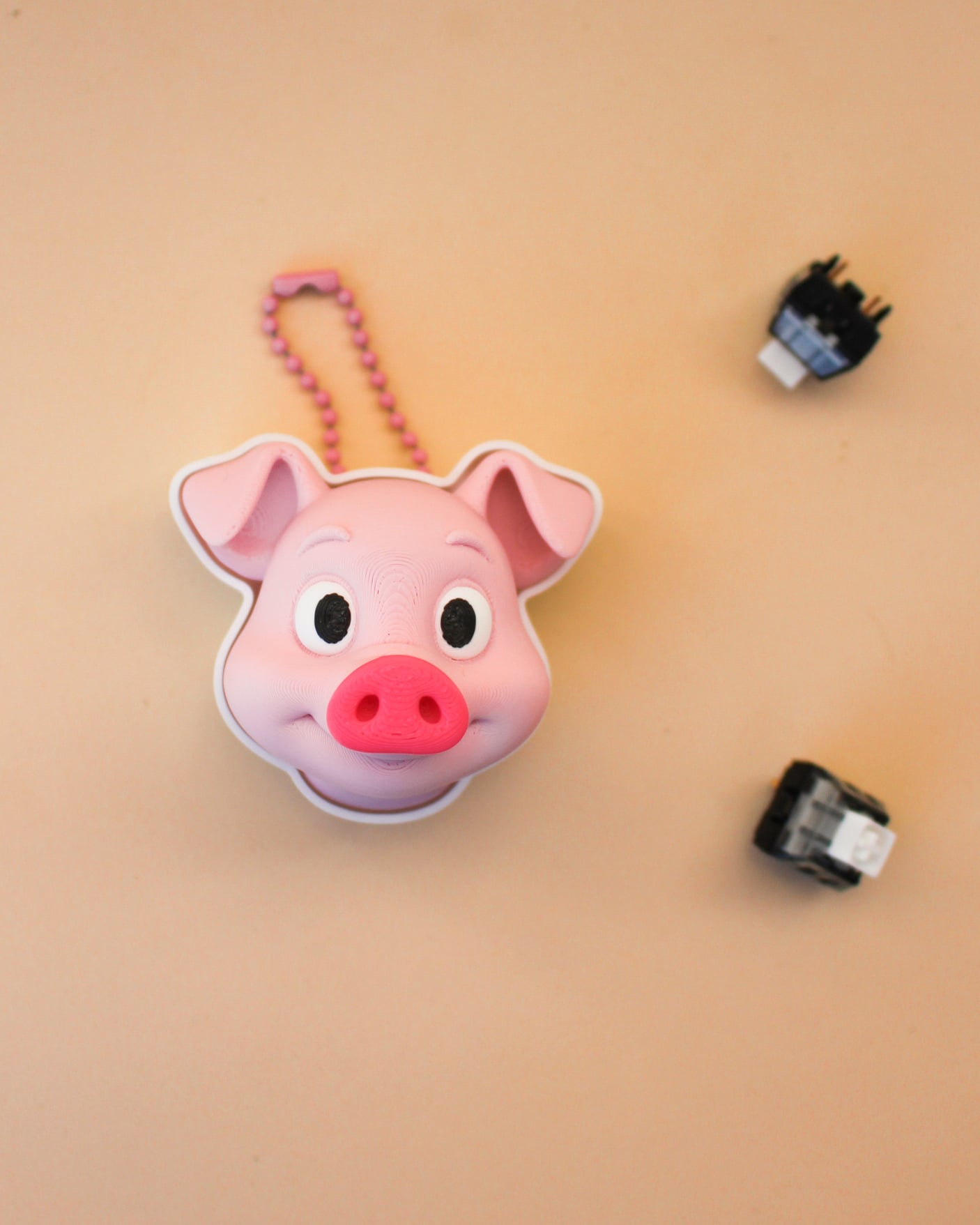 Pig Clicker Keychain โ 3D Fidget Toy 3d model