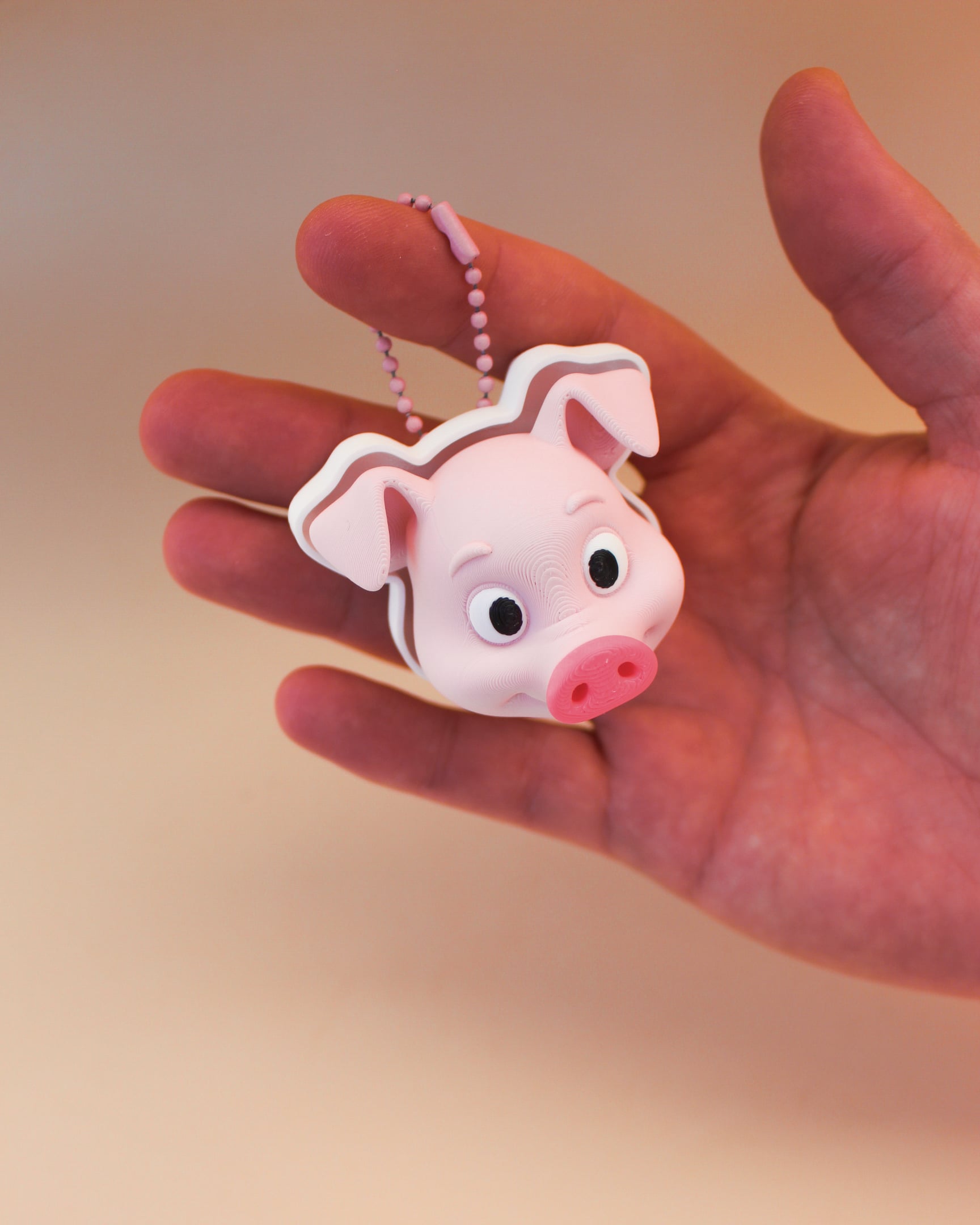 Pig Clicker Keychain โ 3D Fidget Toy 3d model