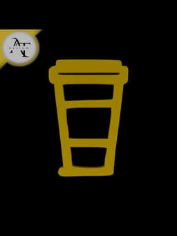 Simple Coffee Cup Symbol - 2D Art 3d model