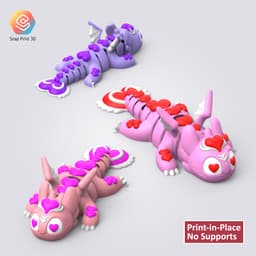 Flexi Valentine Pink Dragon 3d model