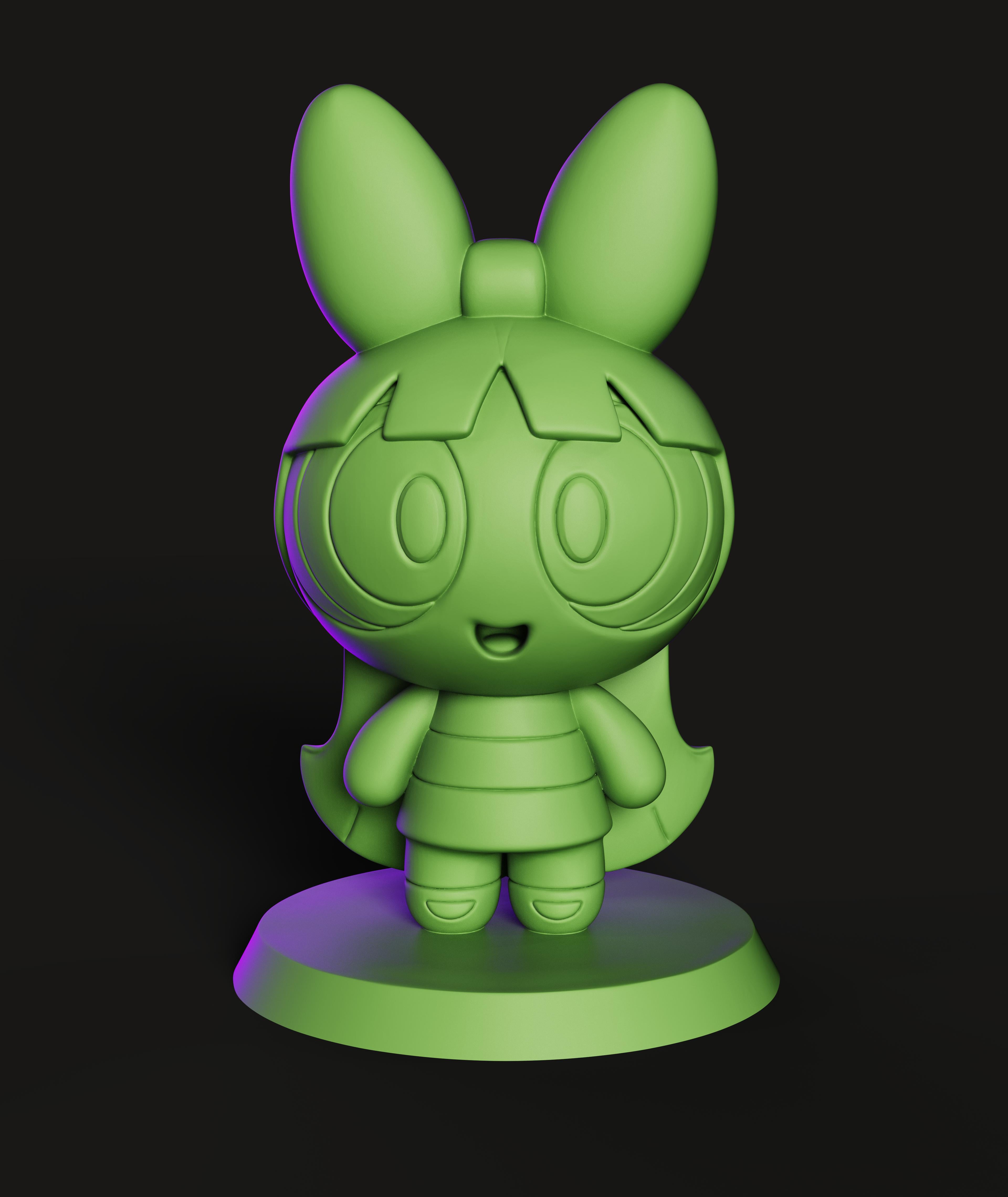 Powerpuff Girl STL | Cartoon 3D Print | Chibi Figure 3d model