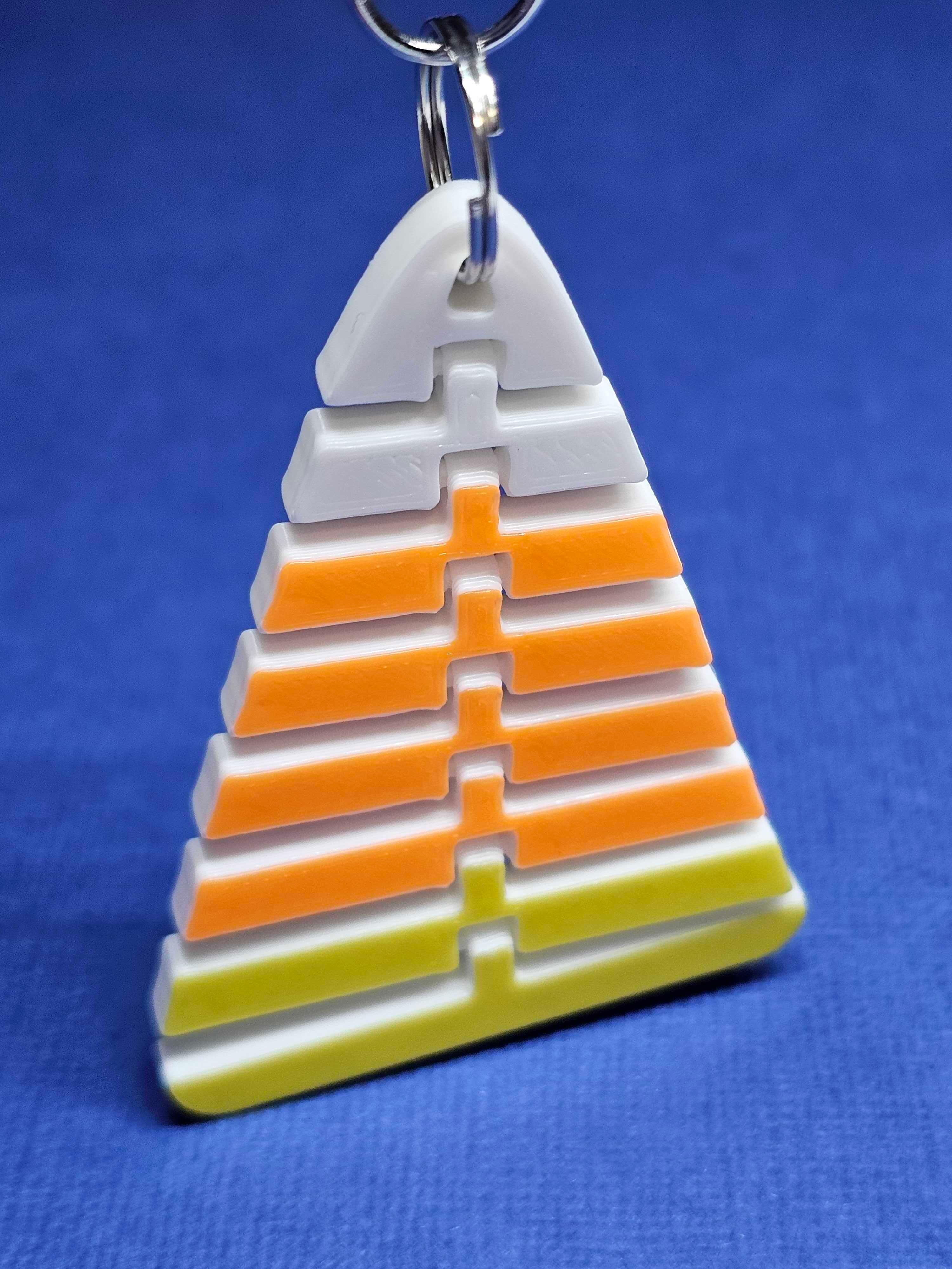 Articulated Candy Corn Keychain | Halloween Flexi Fidget Toy | Print in place | 3MF file included 3d model
