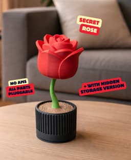 FLOWER SECRET - FLOWER WITH HIDDEN STORAGE / VALENTINES DAY / ANNIVERSARY DAY / MOTHERSDAY / DECOR 3d model