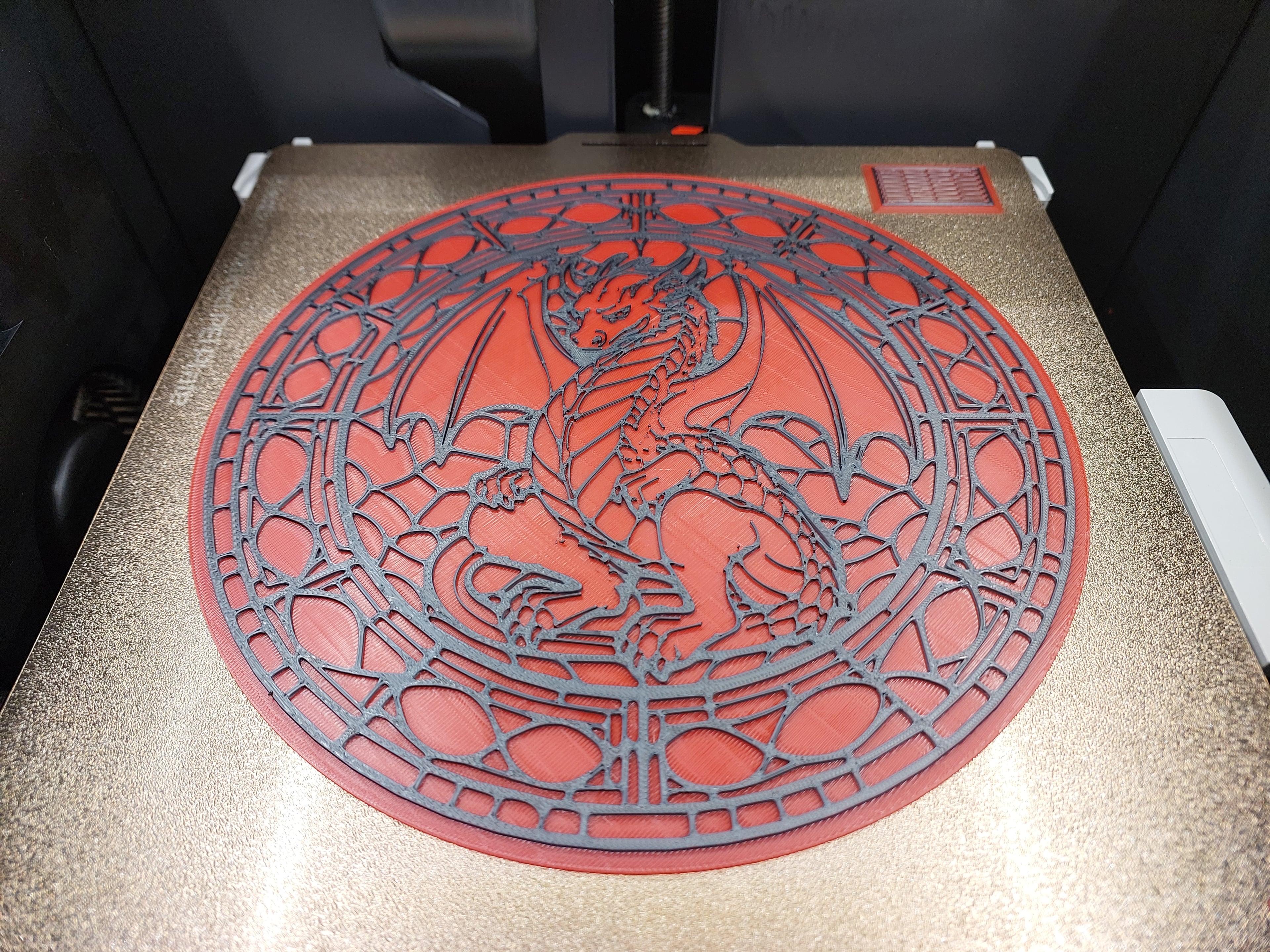 Red Dragon wall art 3d model
