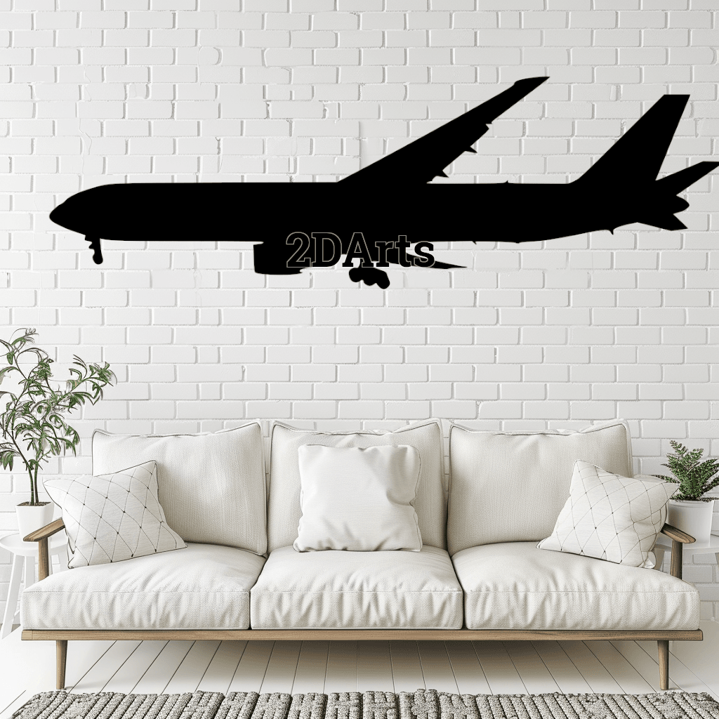 Boeing 2D Wall Art/Window Art STL & SVG File for 3D Printing and Laser Cutting 3d model