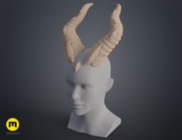 Embedded Gemstone Horns 3d model