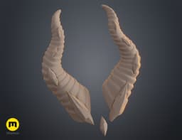 Embedded Gemstone Horns 3d model