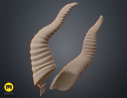 Embedded Gemstone Horns 3d model