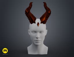 Embedded Gemstone Horns 3d model