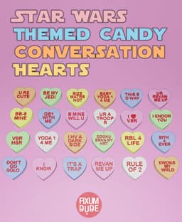 Star Wars Themed Valentine Conversation Hearts 3d model