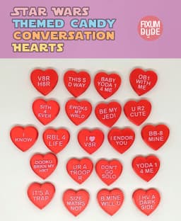 Star Wars Themed Valentine Conversation Hearts 3d model