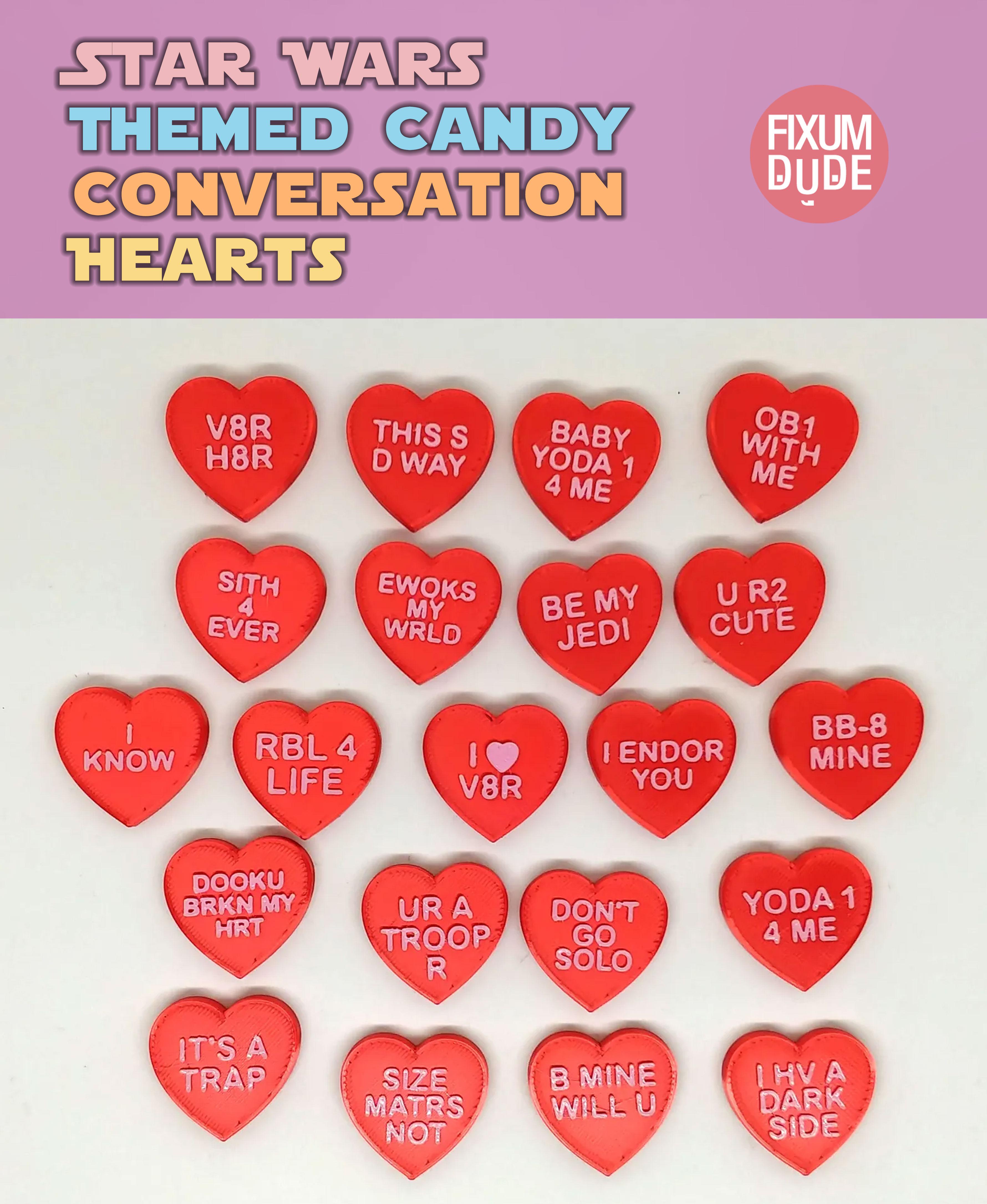 Star Wars Themed Valentine Conversation Hearts 3d model