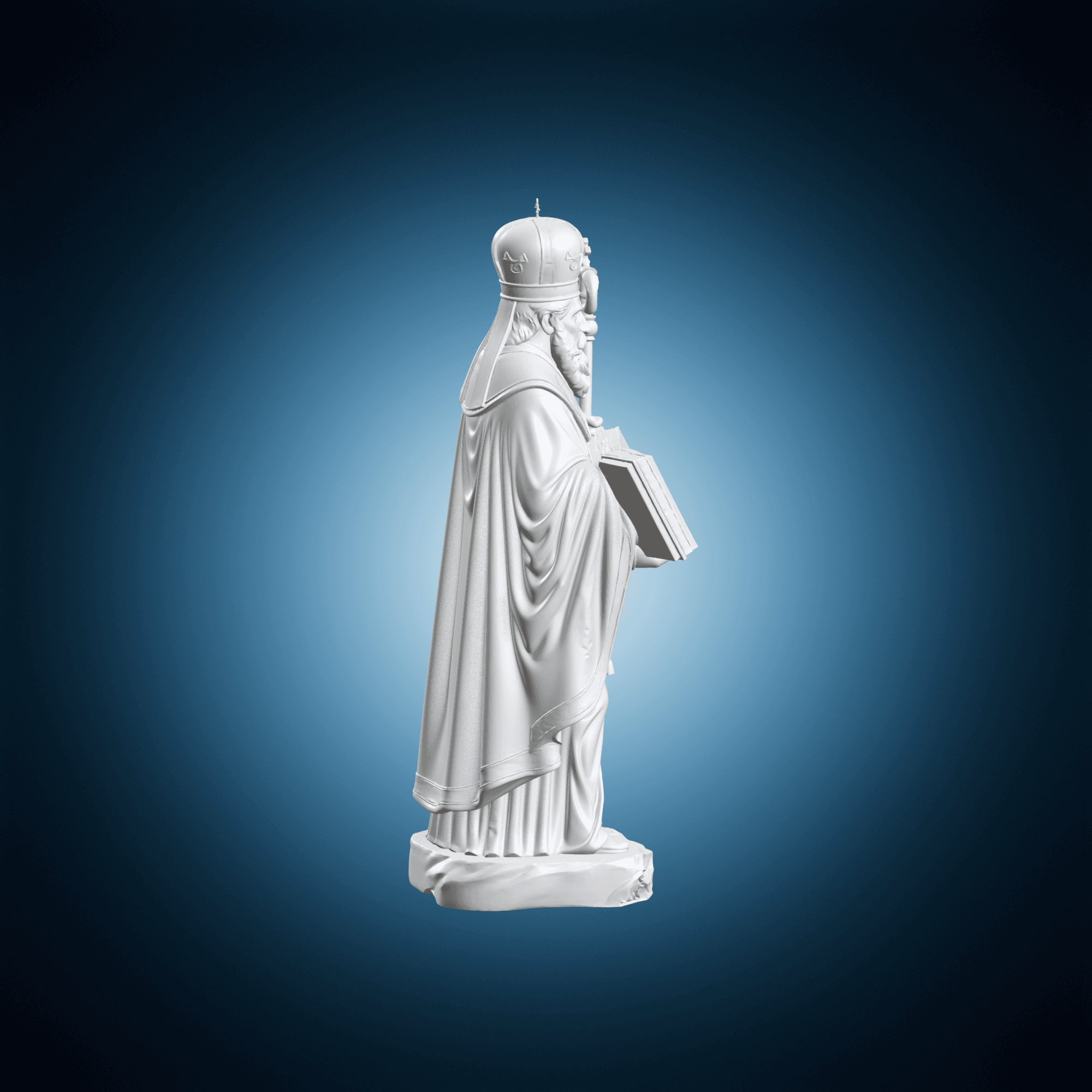 Saint Basil Holding Sacred Texts 3d model