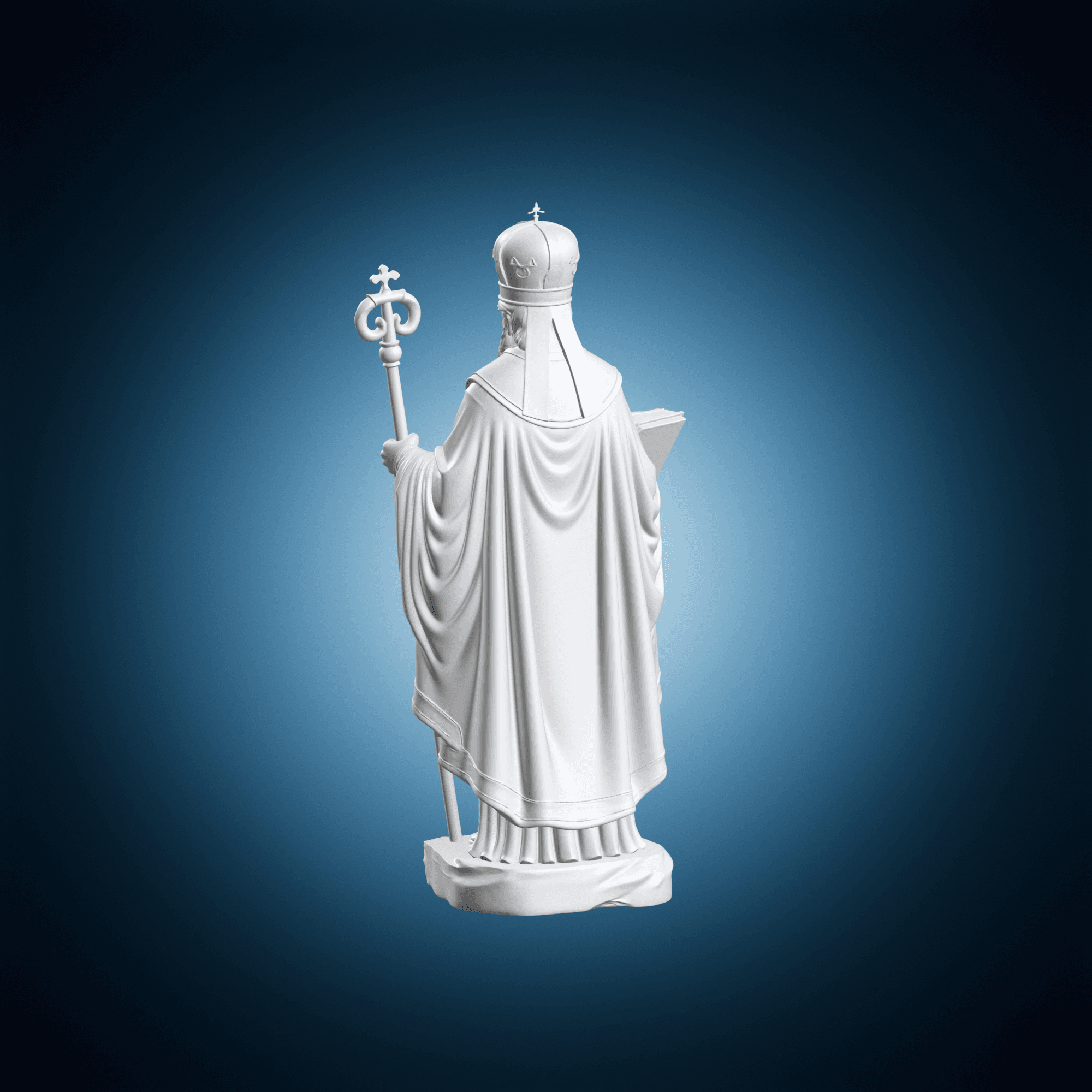 Saint Basil Holding Sacred Texts 3d model