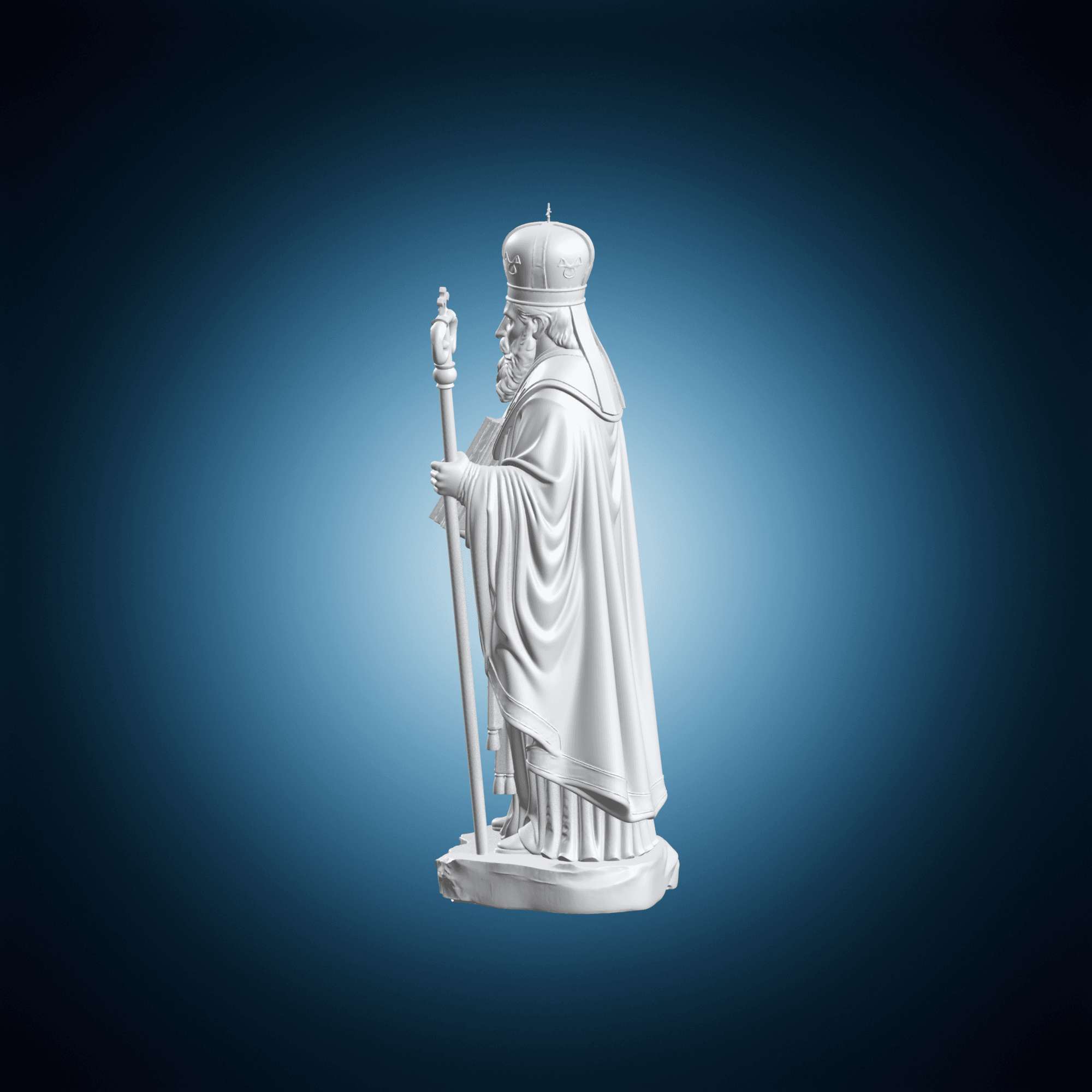 Saint Basil Holding Sacred Texts 3d model
