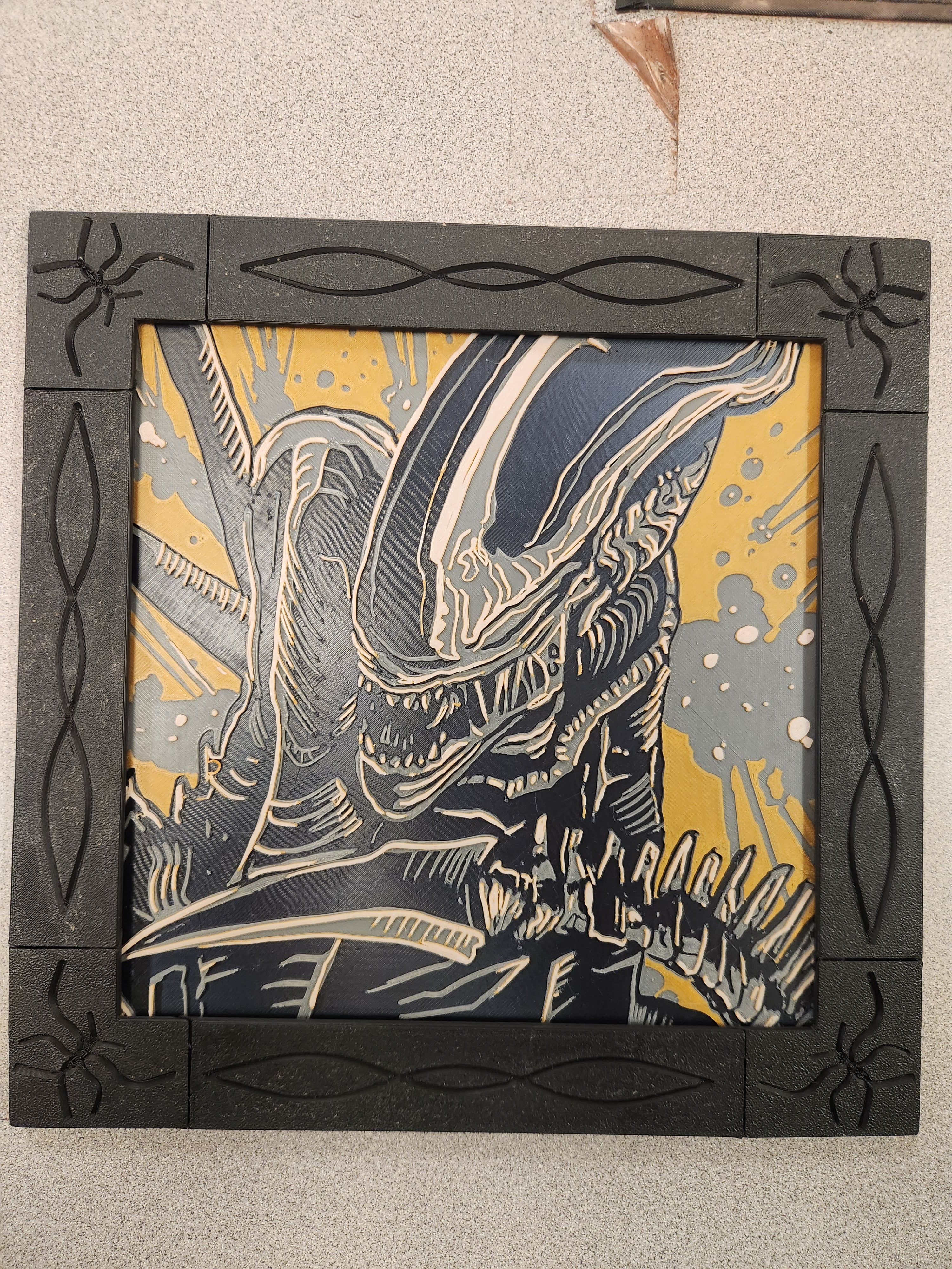 Xenomorph Hueforge wall art 3d model
