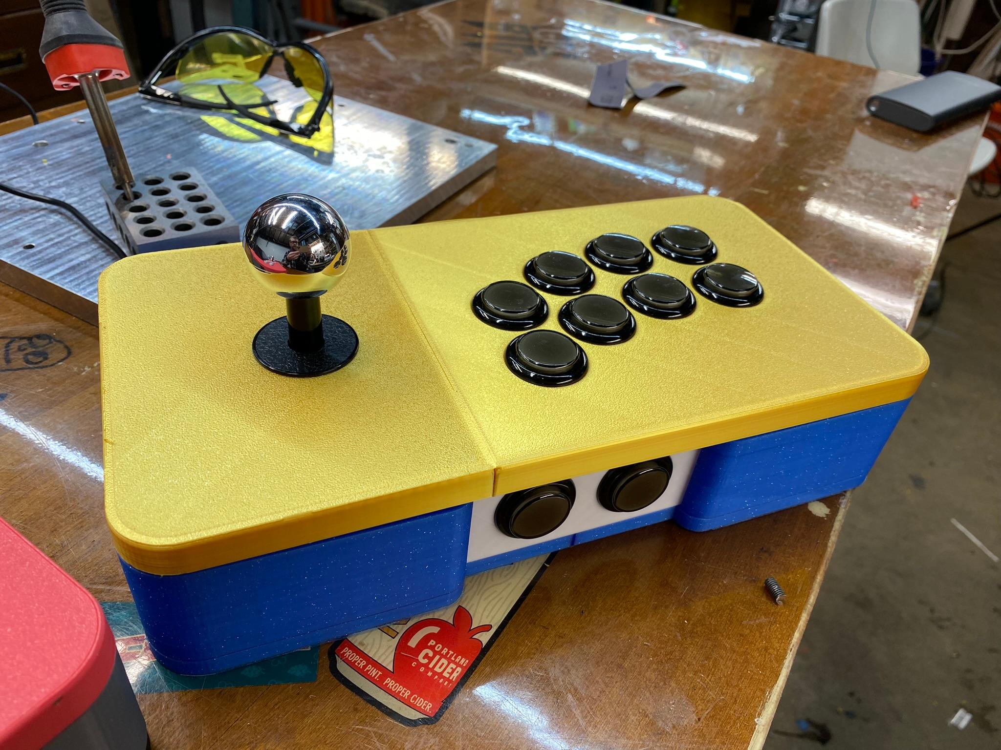 Goldenrod Arcade Stick / Fight Stick (8 button) 3d model