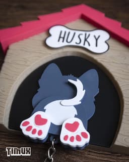 HUSKY KEYCHAIN SET 3d model