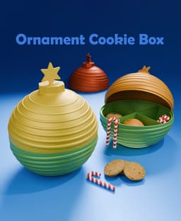 Christmas Ornament Cookie Box 3d model