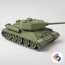 Foldable tank T34-85 3d model