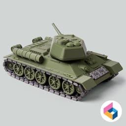 Foldable tank T34-85 3d model