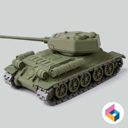 Foldable tank T34-85 3d model