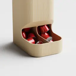 Coffee Capsule Holder - Fluted Pattern - Nespresso Vertuo Dolce Gusto Pod Organizer 3d model