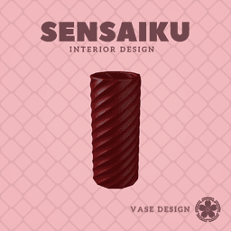 238. Cylinder - V190 - Twist and Taper Custom Vase Design - Ikebana Home Decoration 3d model