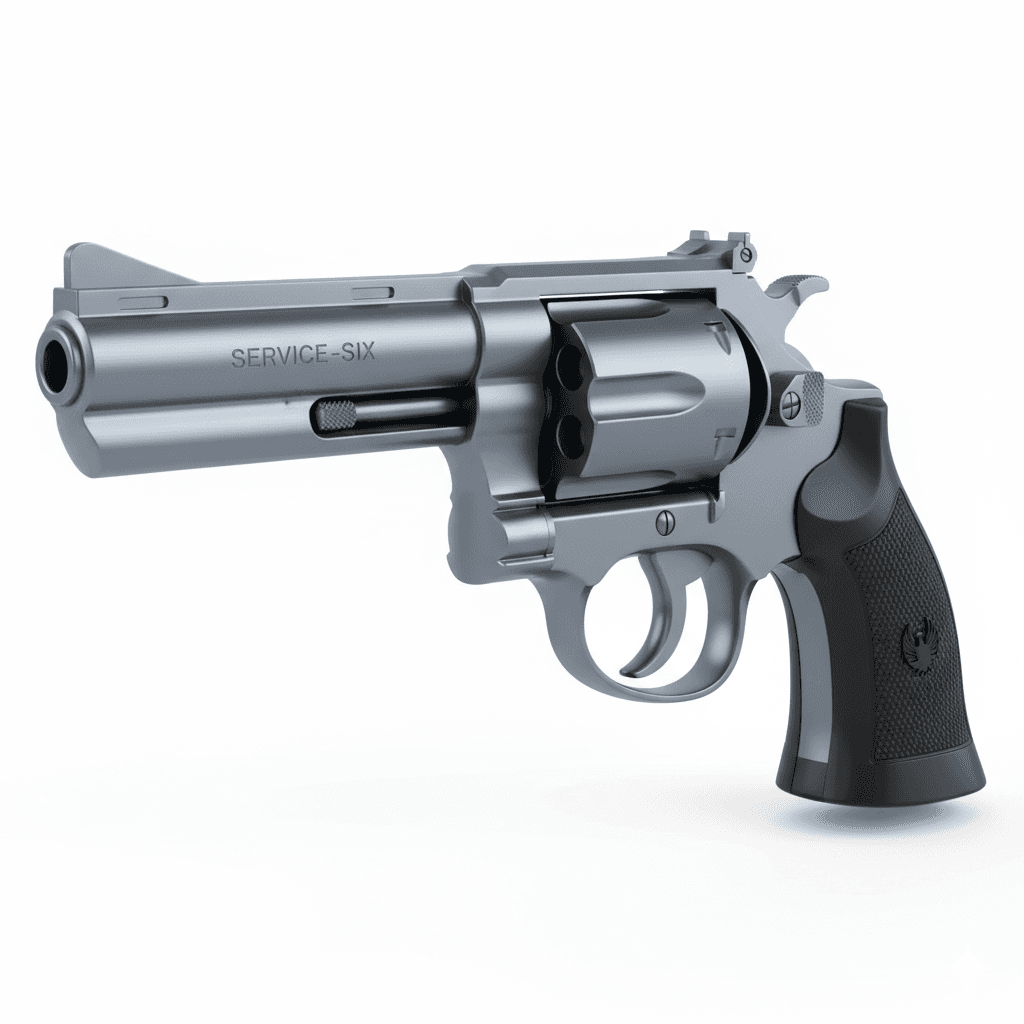 Ruger Service Six Duty Revolver 3d model
