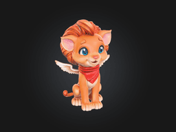 Chibi - Winged Lion 3d model