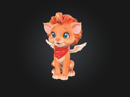 Chibi - Winged Lion 3d model