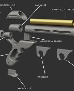 Westar 34 Jango Fett blaster 3d model