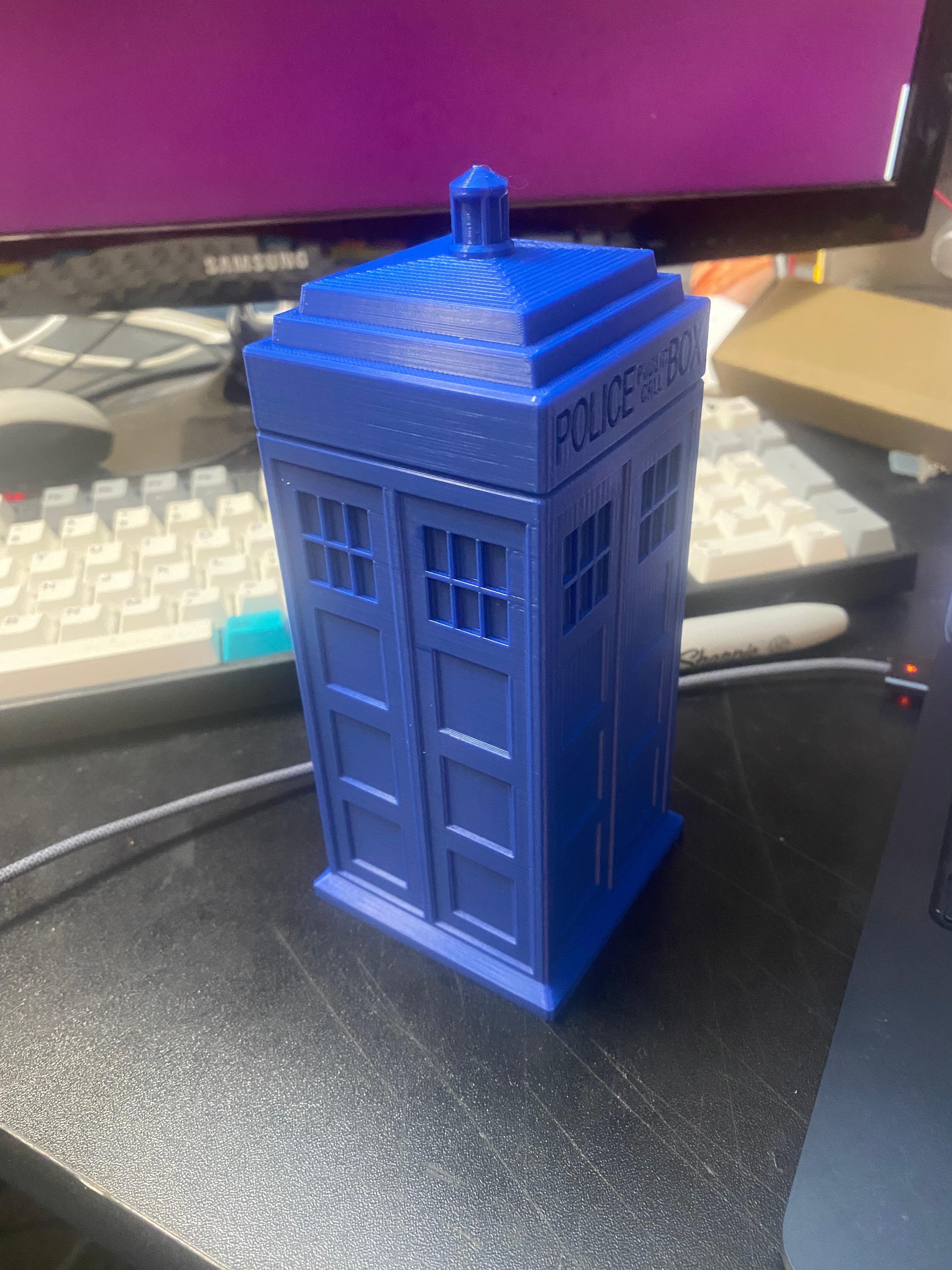 Print-in-Place Twisty Puzzle - TARDIS - came out beautifully, and works flawlessly - 3d model