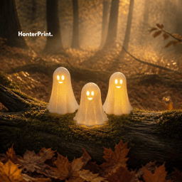 Cute Ghost LED Candle Holder | Halloween STL | Tea Light Ghost | 3D Printable Decor 3d model