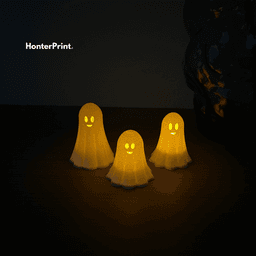 Cute Ghost LED Candle Holder | Halloween STL | Tea Light Ghost | 3D Printable Decor 3d model