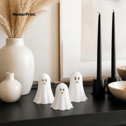 Cute Ghost LED Candle Holder | Halloween STL | Tea Light Ghost | 3D Printable Decor 3d model