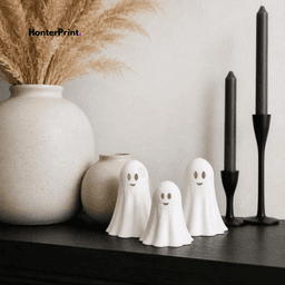 Cute Ghost LED Candle Holder | Halloween STL | Tea Light Ghost | 3D Printable Decor 3d model