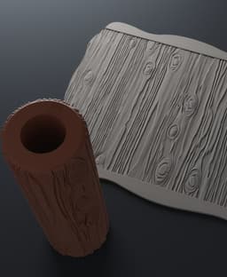 Texture Rollers Wood and tree bark Vol.1 (1-3) 3d model
