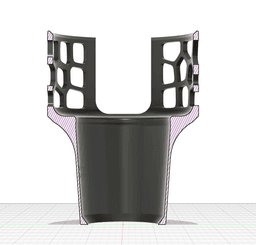 Car Cup Holder Adapter with Voronoi Top | 3D PRINTABLE FILE | Fits 64oz Stanley Tumble 3d model