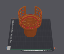 Car Cup Holder Adapter with Voronoi Top | 3D PRINTABLE FILE | Fits 64oz Stanley Tumble 3d model