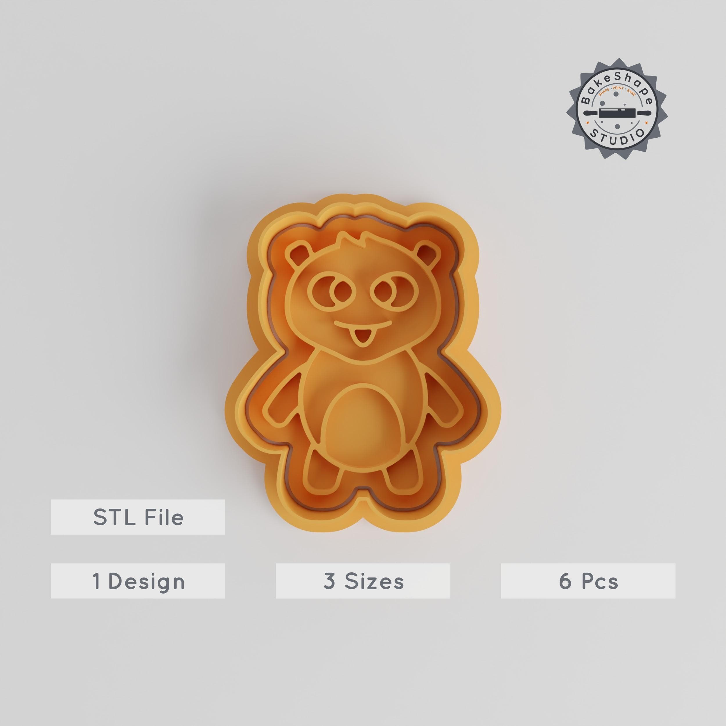 Animal Monster Shape Cutter & Stamp, Cookie & Fondant, Small to Large Sizes, 6-Piece Set, Fantasy Creature, Fun Kitchen Tool PRODUCT_2980 3d model