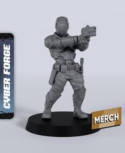 Police Officers - With Free Cyberpunk - Sci-Fi Gift Ideas for RPG and Wargamers 3d model