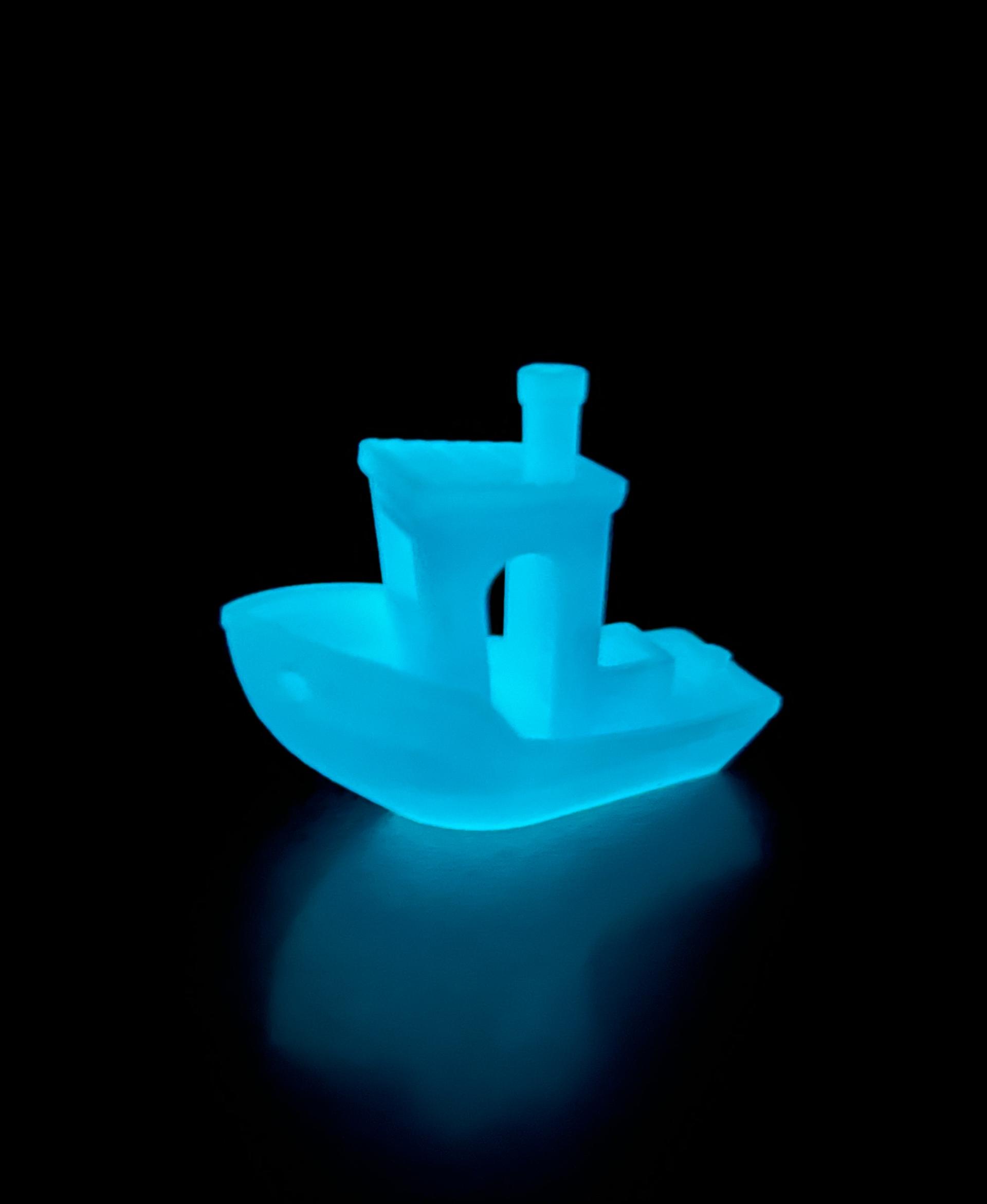 Original 3D Benchy - Made with Polymaker Luminous Blue PLA - 3d model