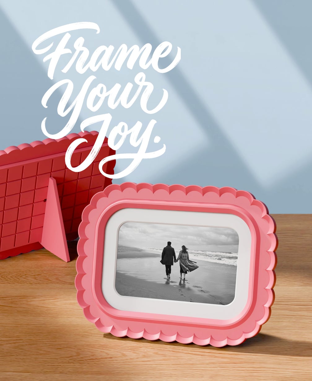 Beginner-Friendly 3D Printable Picture Frame Bloom for 105x150mm Photos, Din A6, Postcards 3d model